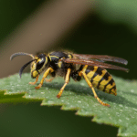 Deutsche Wespe (Vespula germanica) 2 Deutsche Wespe Seitenansicht