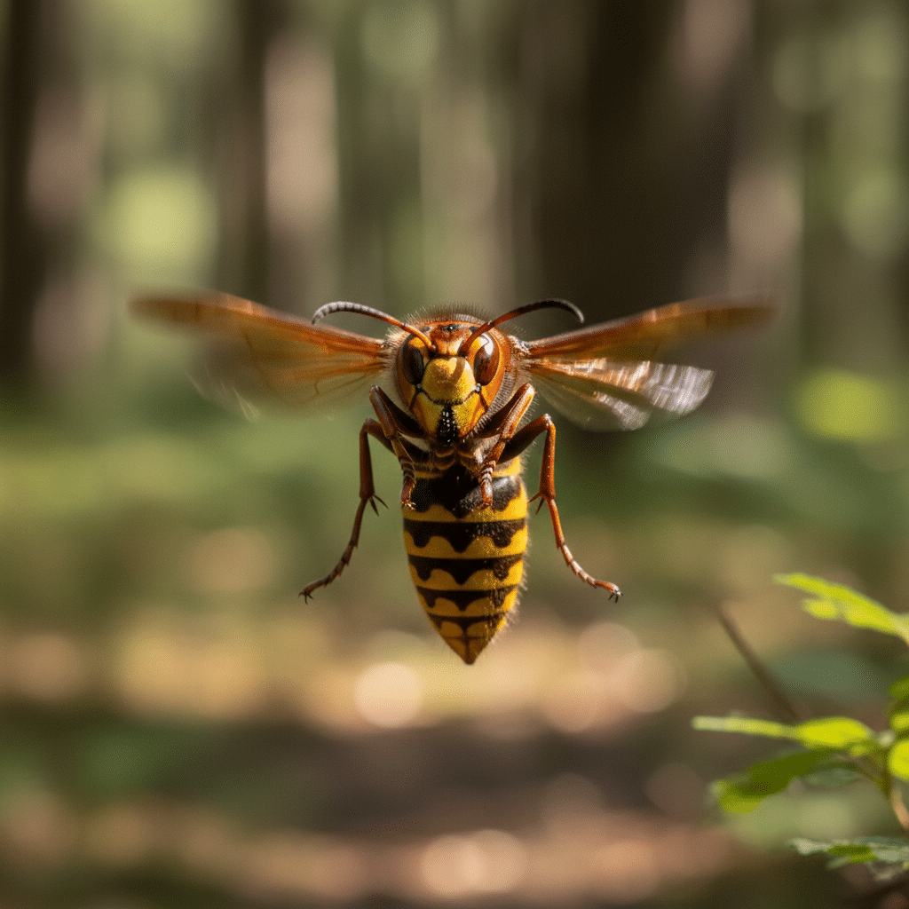 Europäische Hornisse im Flug