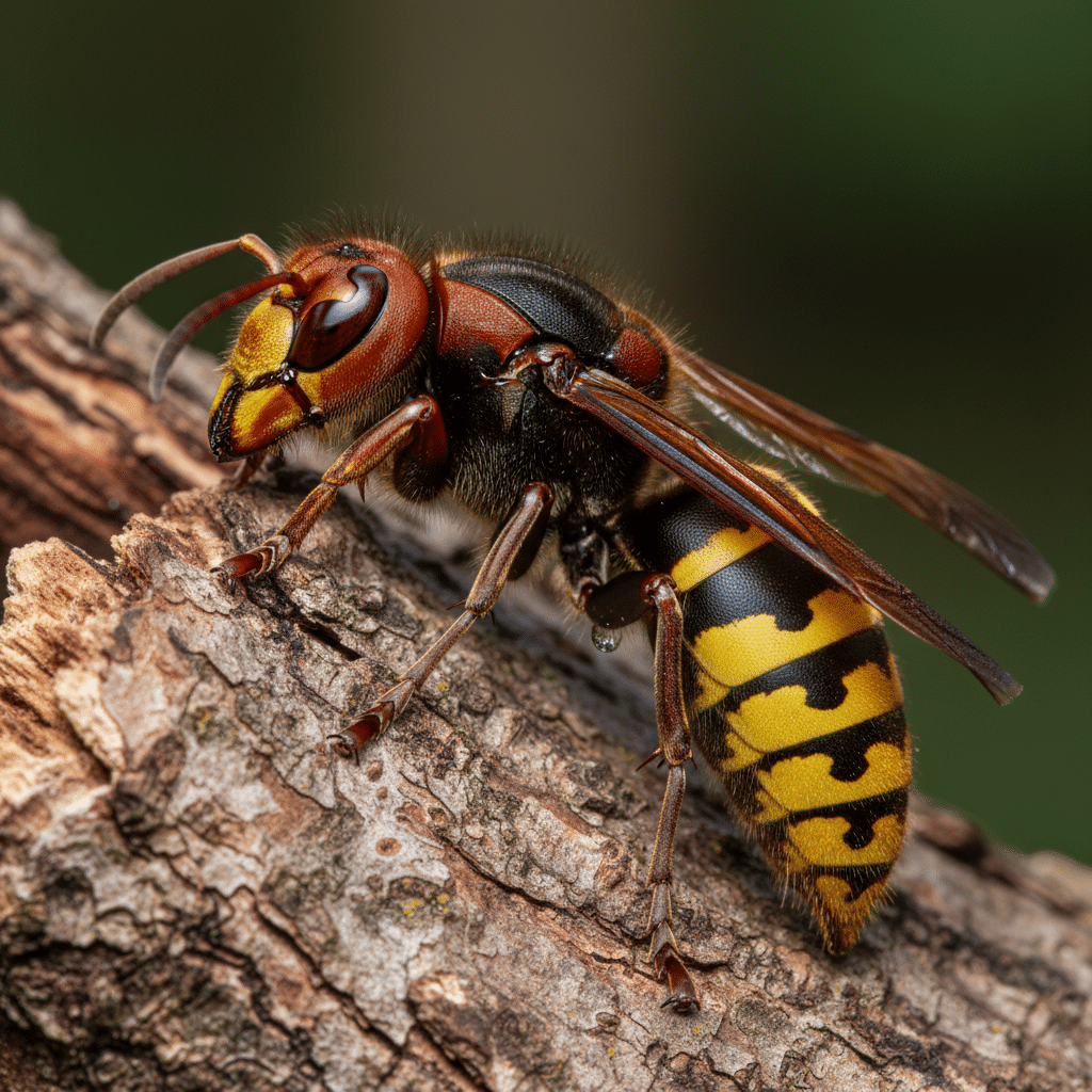 Europäische Hornisse Nahansicht